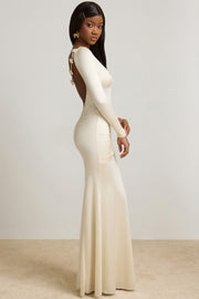 Oh Polly Dresses Alila 12424 robe longue ivoire dos ouvert