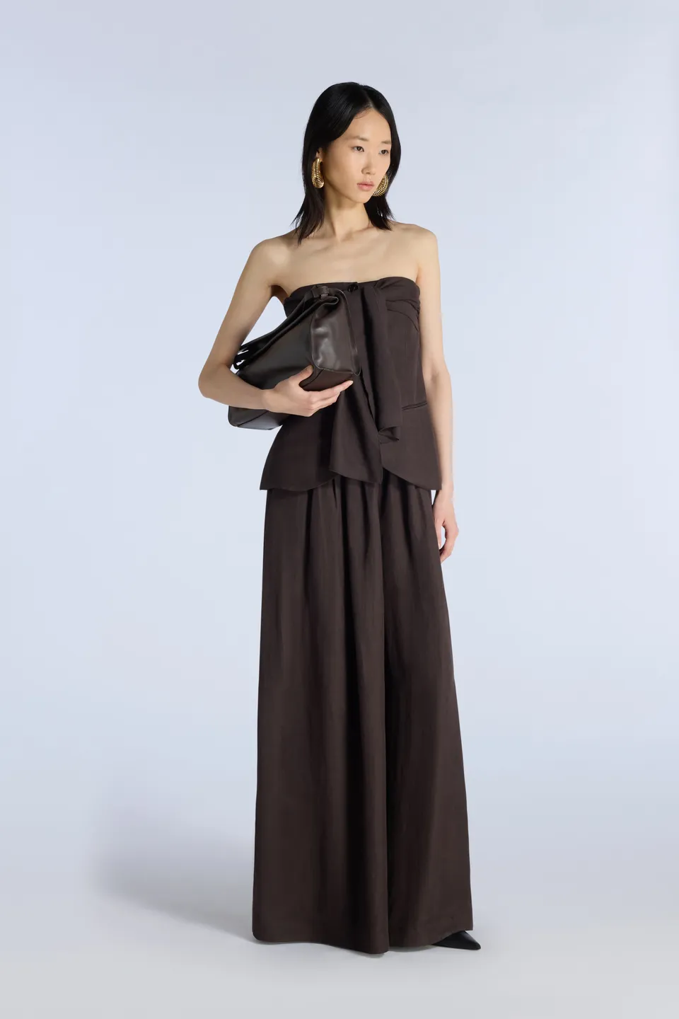 Liviana Conti Atanas top bustier viscose-lin fondente 40