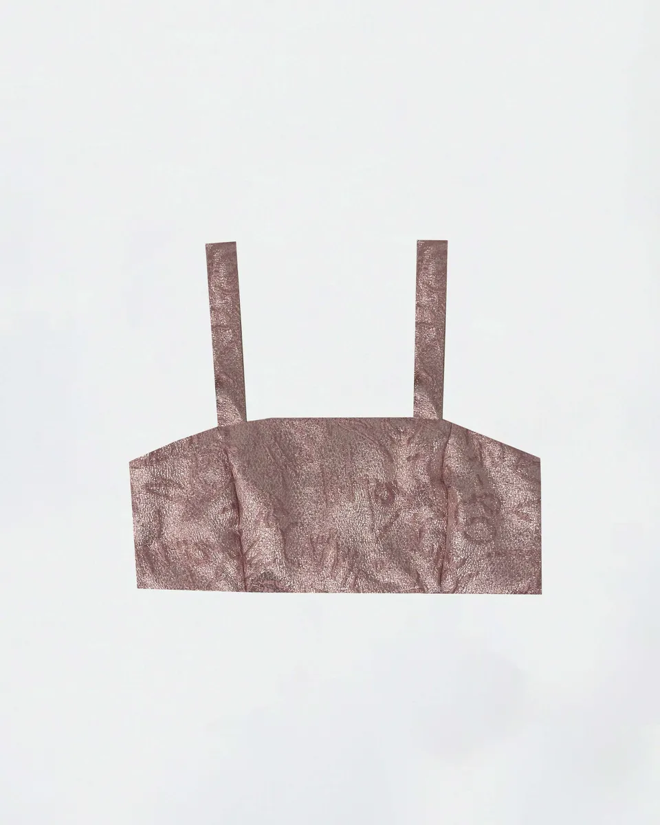 The Ethiquette Orchidée crop top tweed taille M