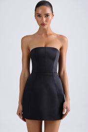 Oh Polly Haisley Robe Bustier Noire Satin Corset