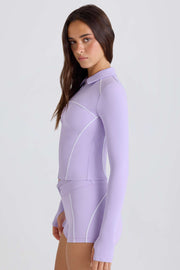 Oh Polly Bo+Tee Veste Zippée Lilas Soft Active Stretch