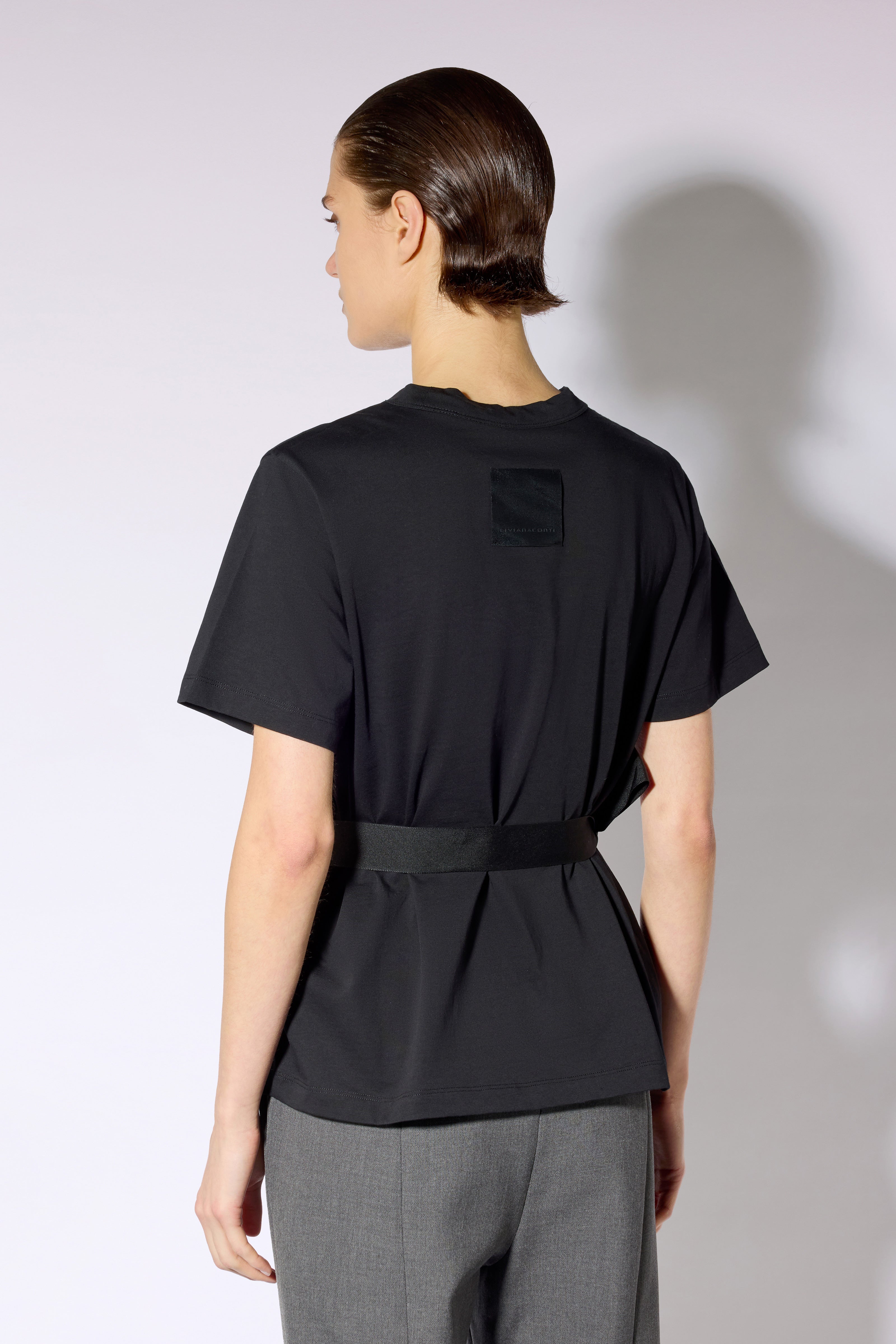 Liviana Conti Alida T-shirt femme noir XS coupe droite