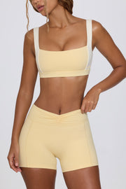 Oh Polly Shorts BT2234 short mini jaune chiné stretch
