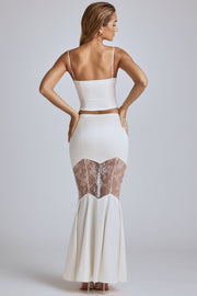 Oh Polly Skirts Sofie jupe longue ivoire dentelle