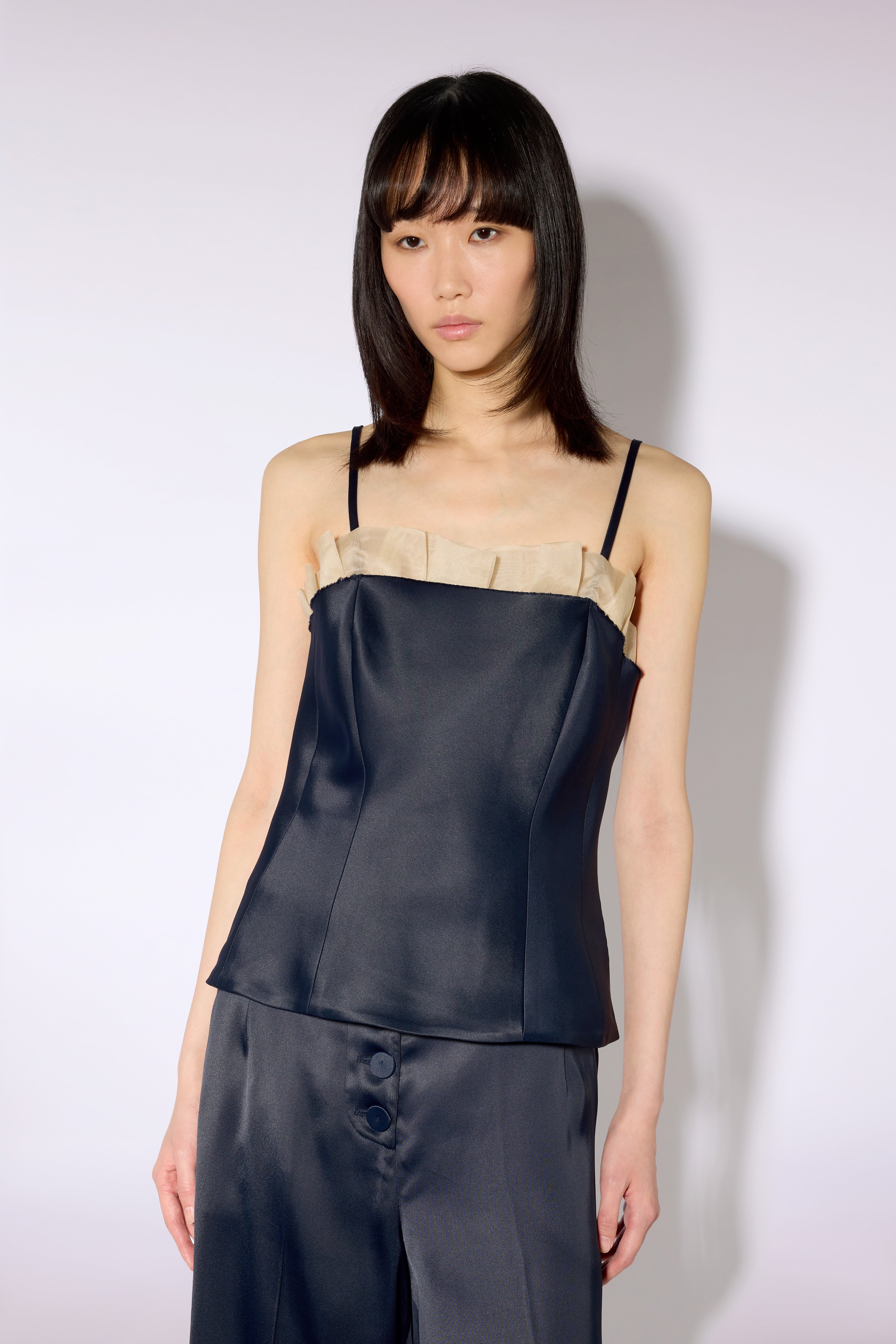 Liviana Conti Top Faith haut femme Nuit Mocaccino viscose