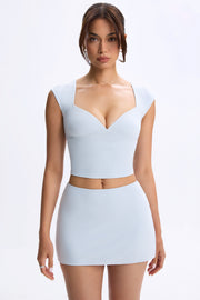 Oh Polly Lyra 9940 jupe bleu dusty micro mini modal
