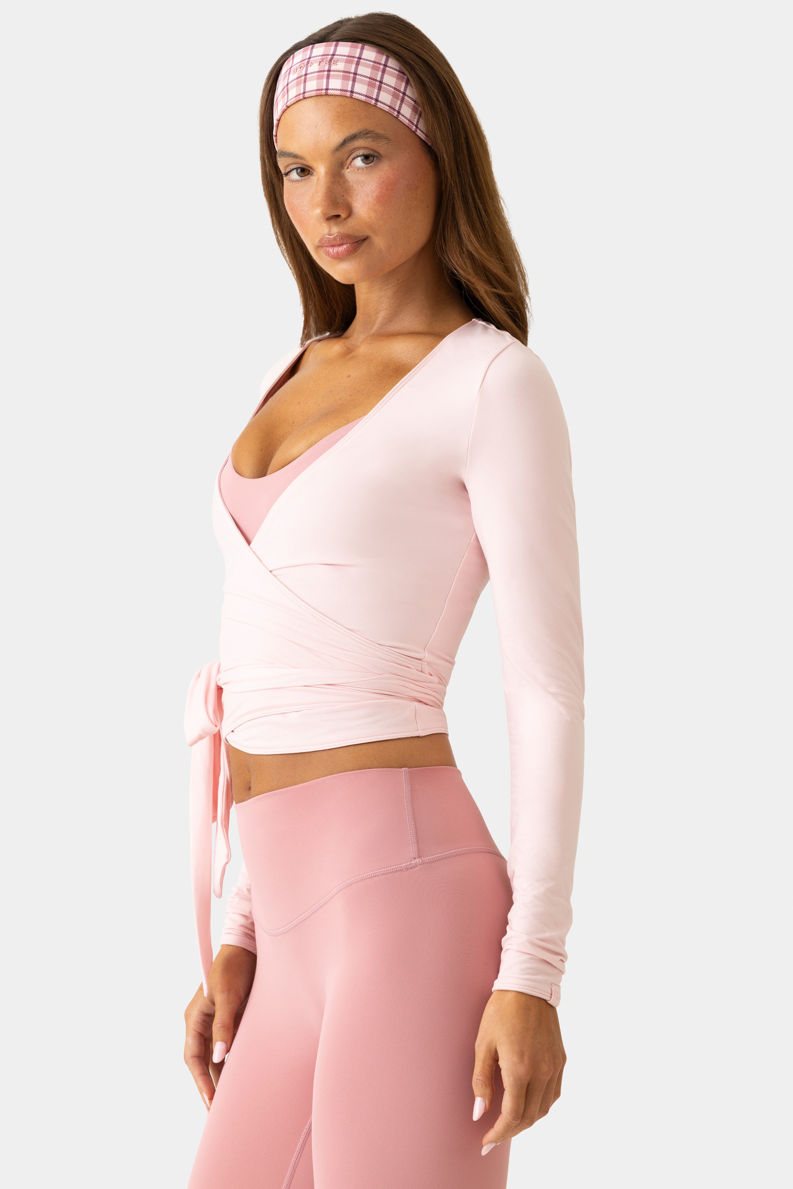 Oh Polly Bo+Tee Soft Jersey top cache-cœur Ballet Pink stretch