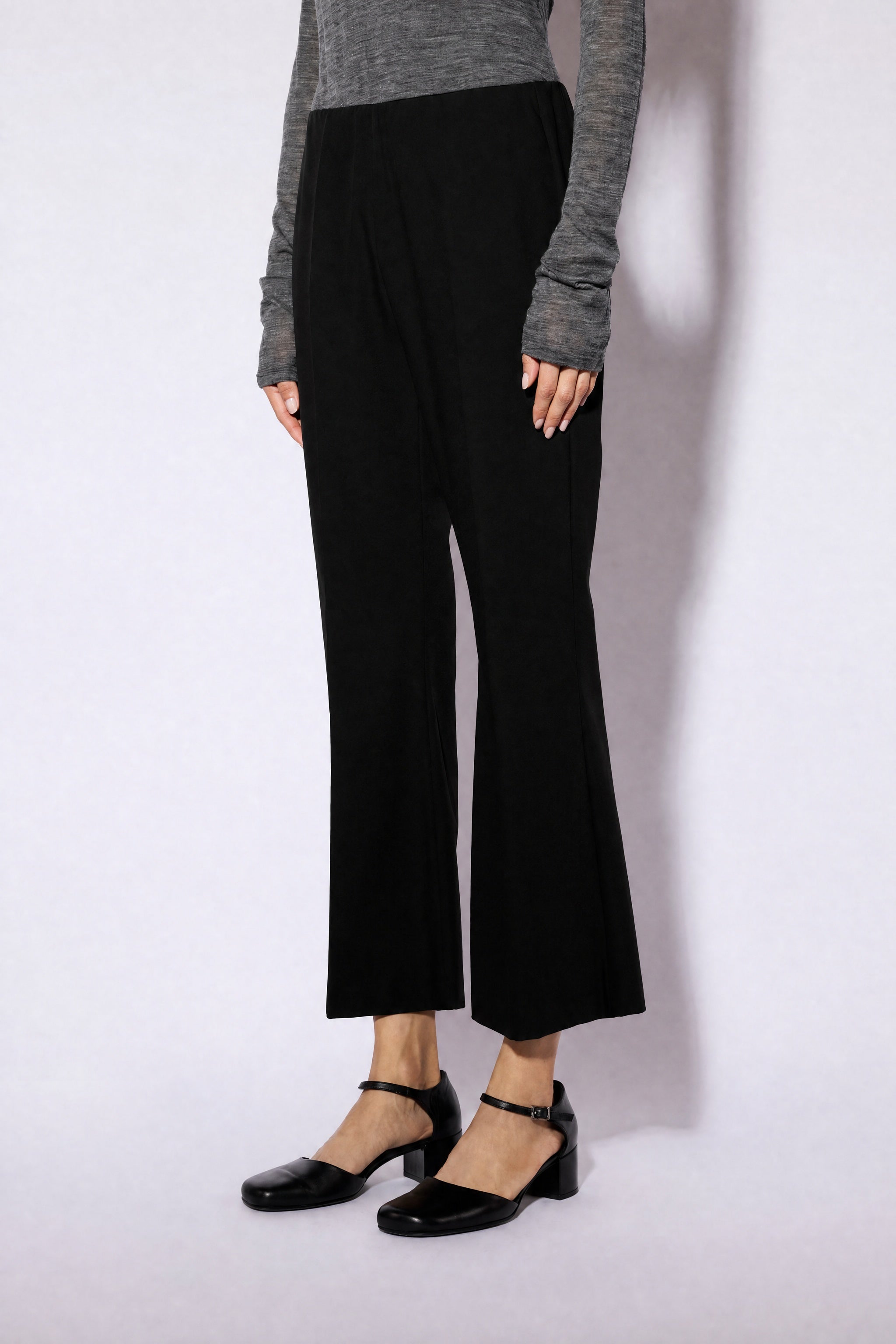 Liviana Conti Claudette Pantalon Cropped Noir Taille Moyenne