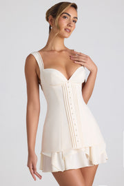 Oh Polly Cassandra 8269 mini robe corset ivoire volants