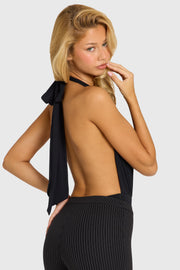 Oh Polly Bertie body noir licou plongeant doublé