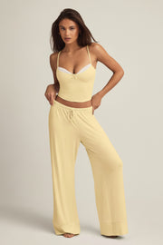 Oh Polly Ivelle pantalon pyjama jaune pastel modal
