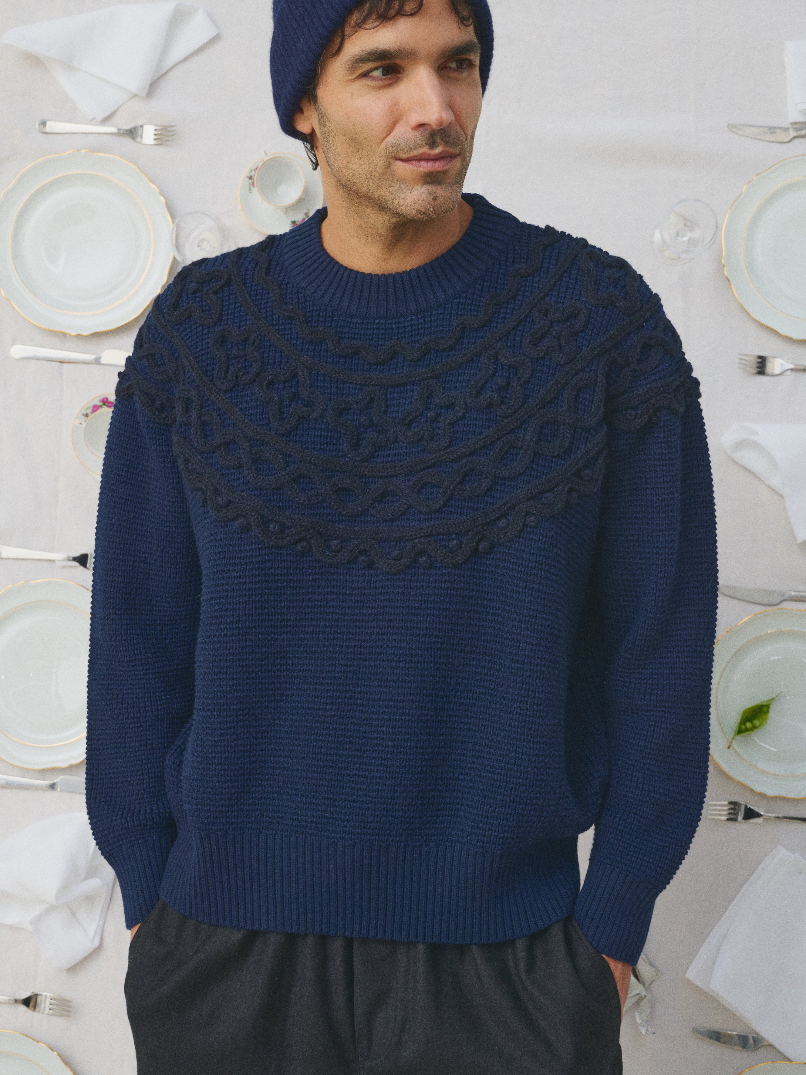 MII À table Pata pull homme maille La Chantilly