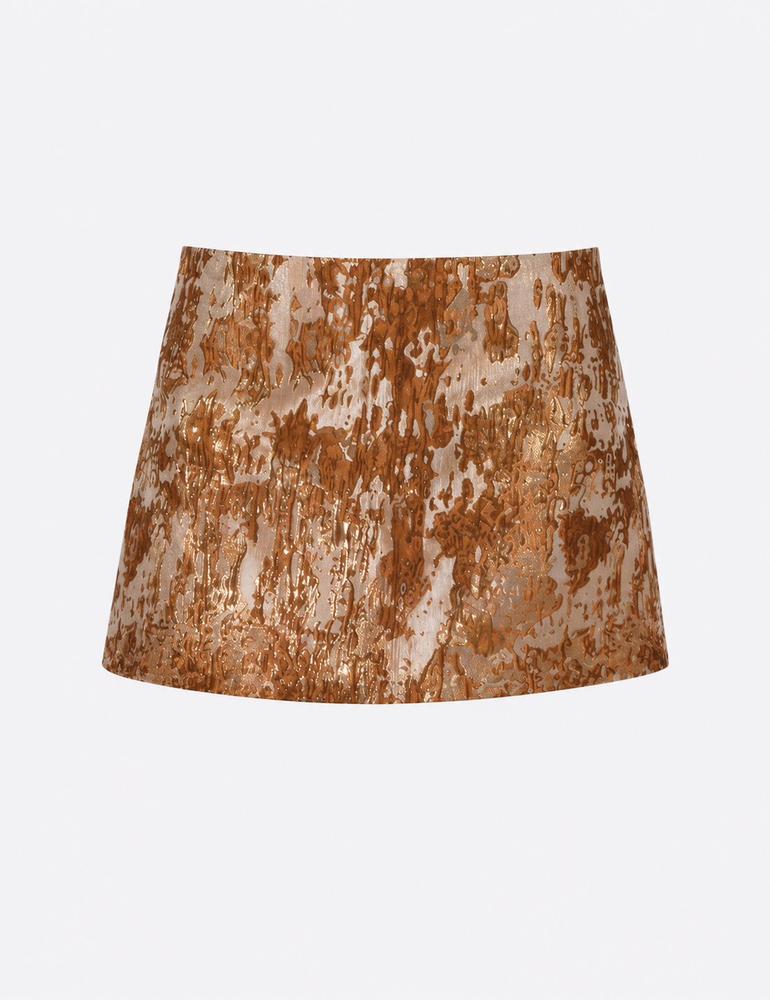 The Ethiquette Bronze Camouflage mini jupe jacquard M