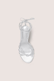 Oh Polly Shoes Sora sandales argent lacets 10 cm
