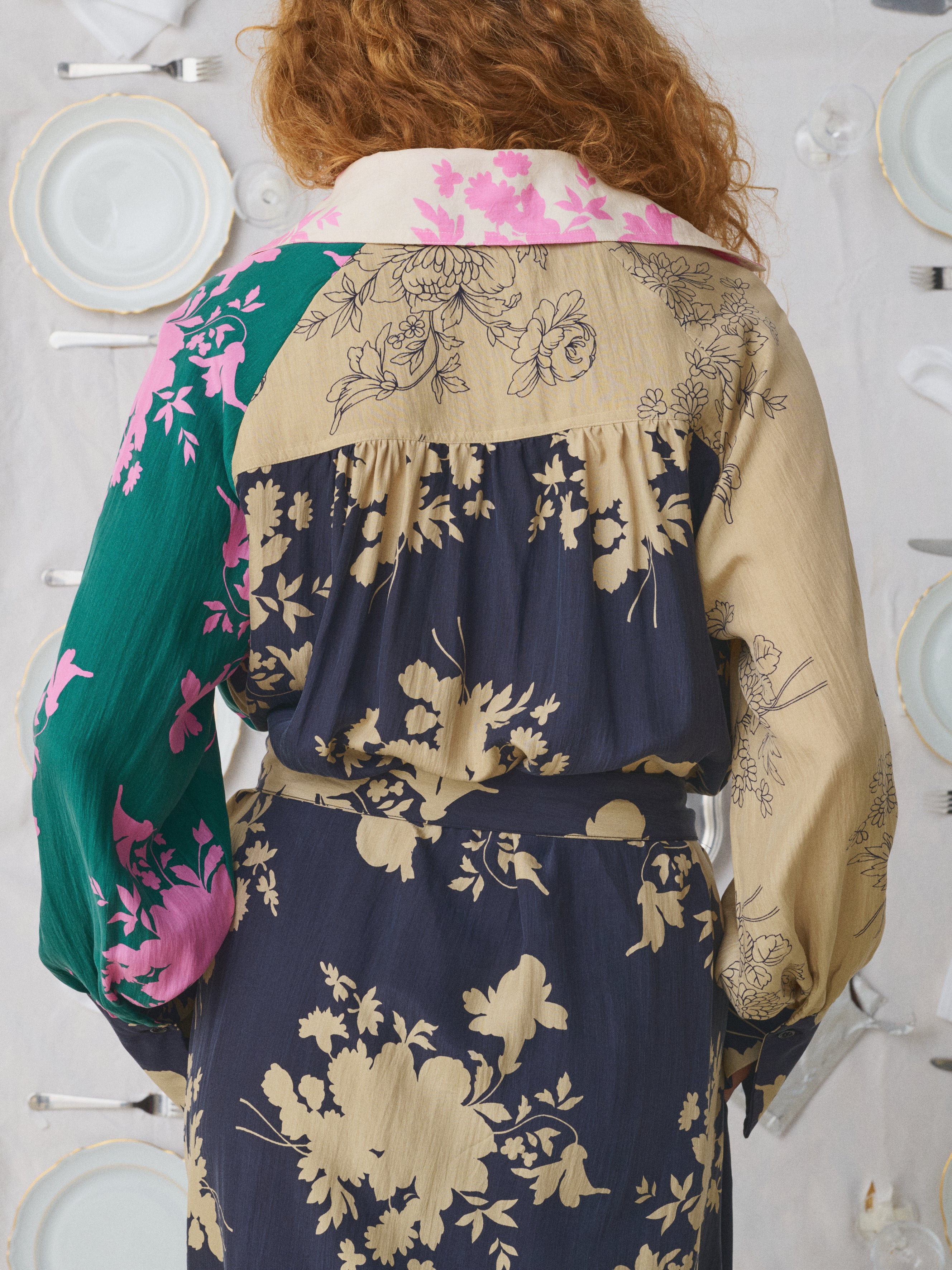 MII À table robe Venus Vaisselle robe soie XS à XXXL