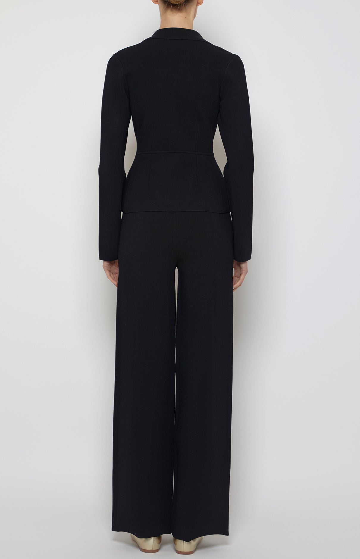 Prabal Gurung Compact Knit Trouser pantalon noir droit