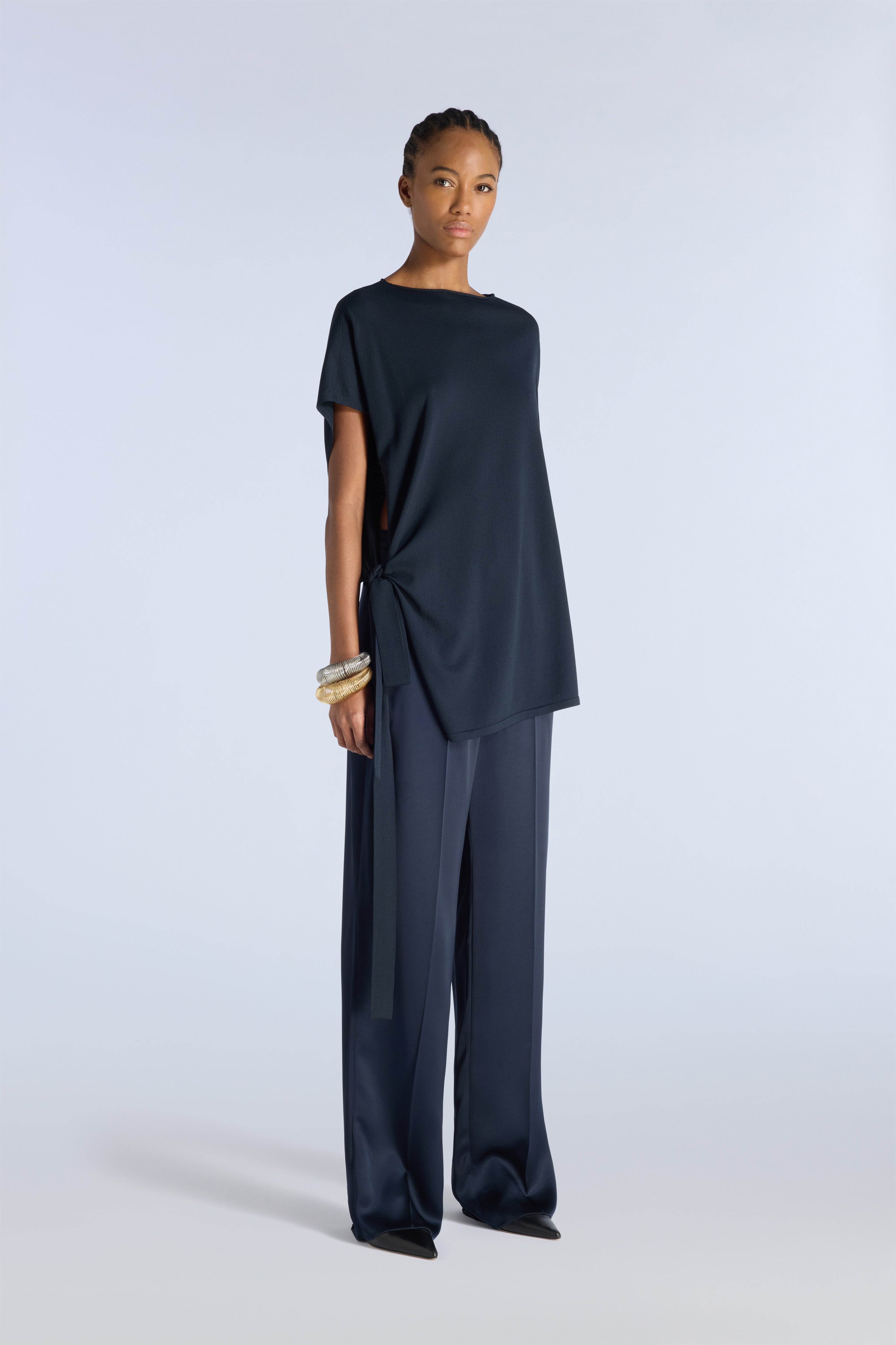 Liviana Conti Elea pull asymétrique viscose noir