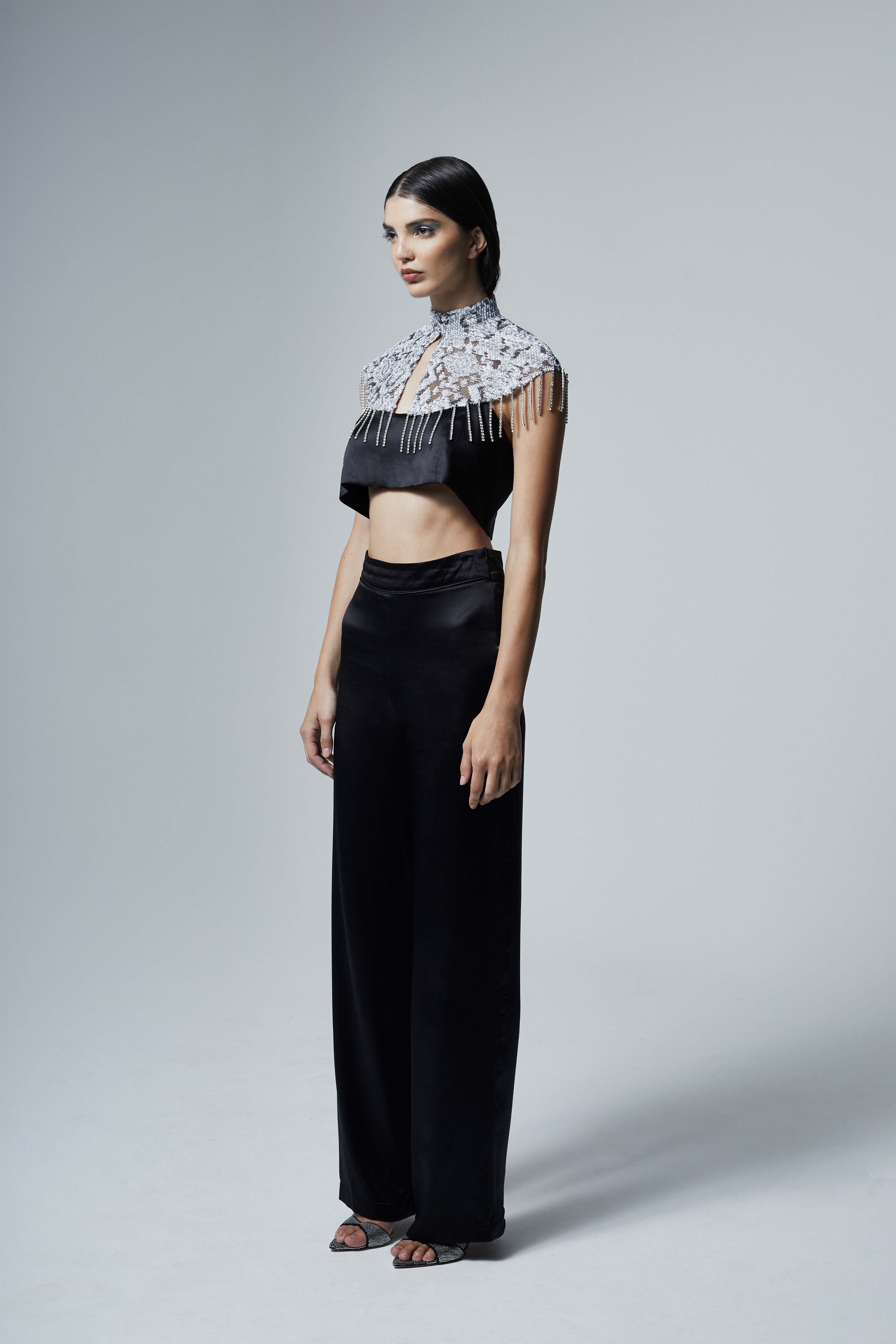 The Ethiquette Aphrodite pantalon soie noir S