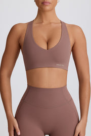 Oh Polly Bo+Tee brassière sport mocha maintien léger