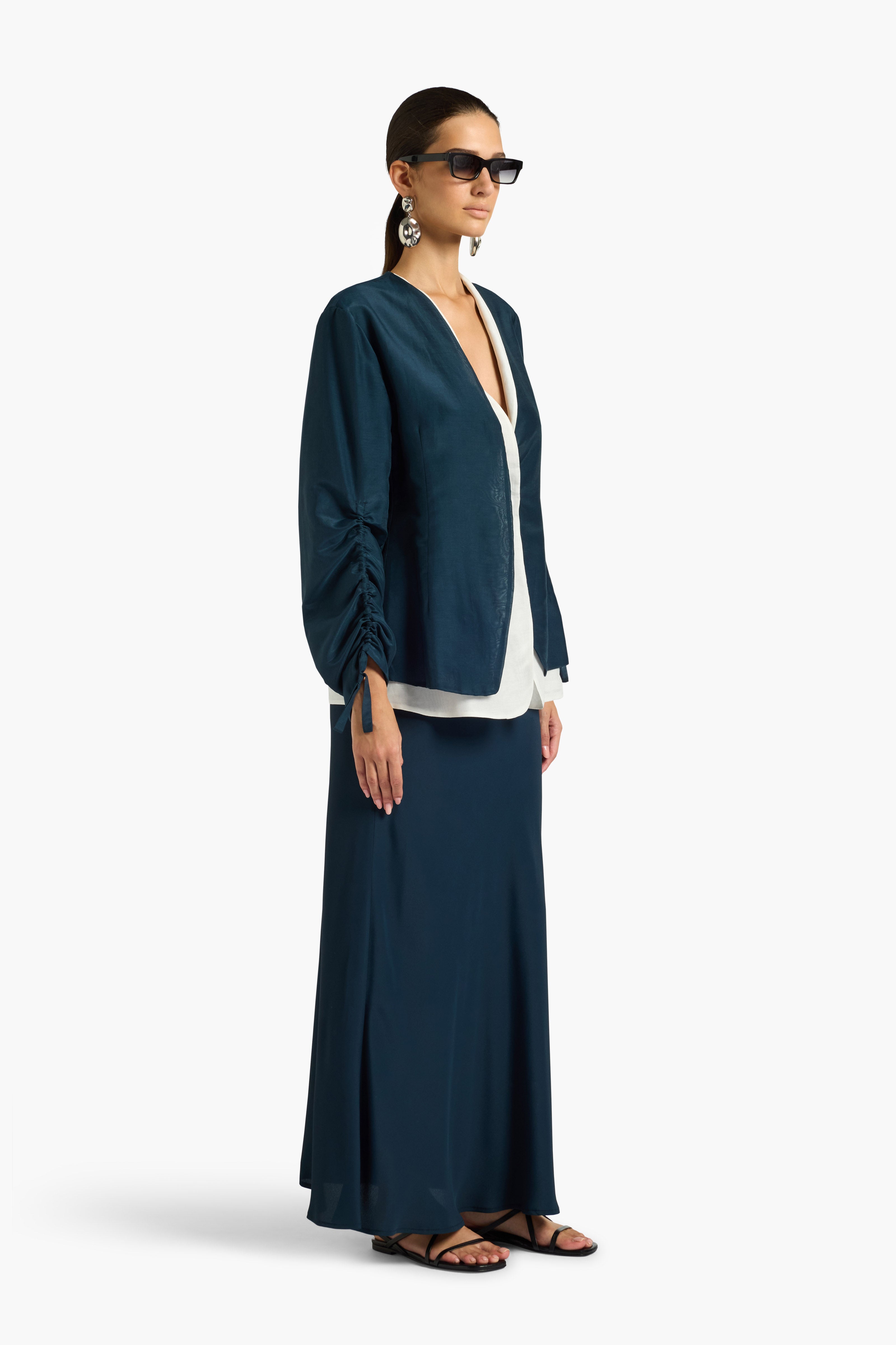 Liviana Conti Eston blazer bicolore coton-soie
