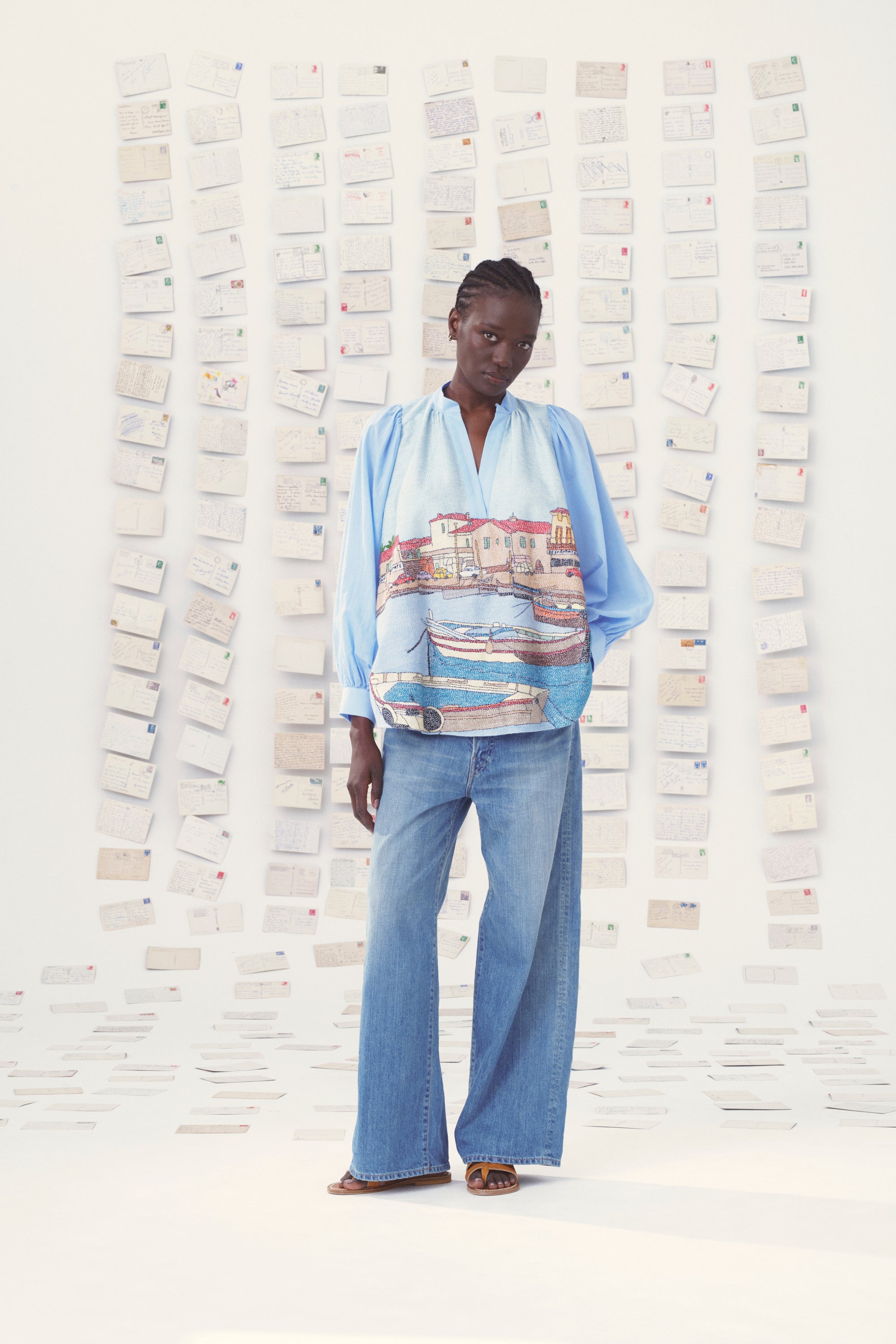 MII Carte postale blouse Claudie Provence blouse coton XS à L