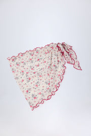 Oh Polly Swim Molinas paréo rouge floral mesh