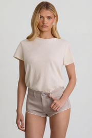 Oh Polly Shorts Lanori short jean écru dentelle