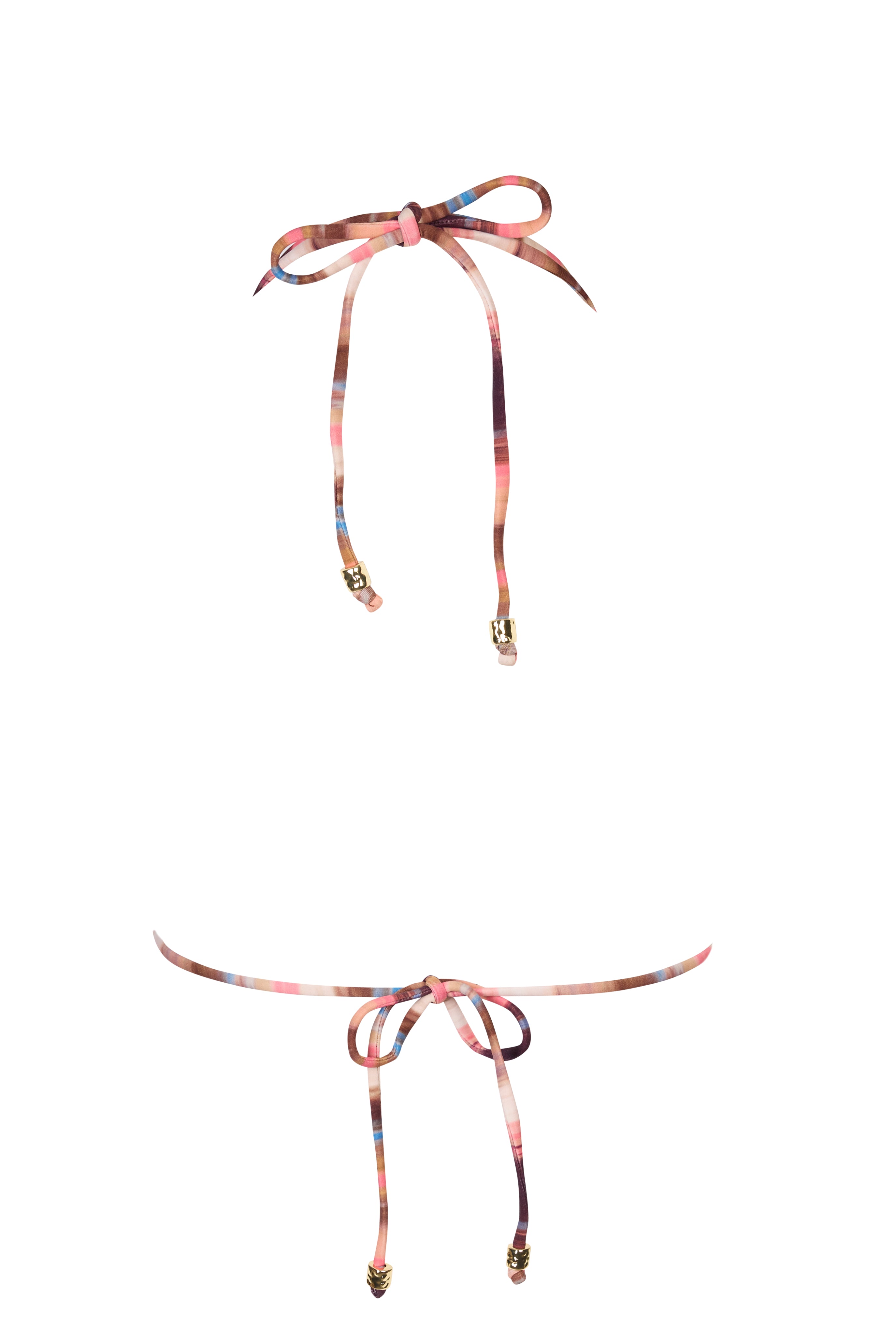 Oh Polly Lissy NS16303 haut bikini triangle rayures abstraites