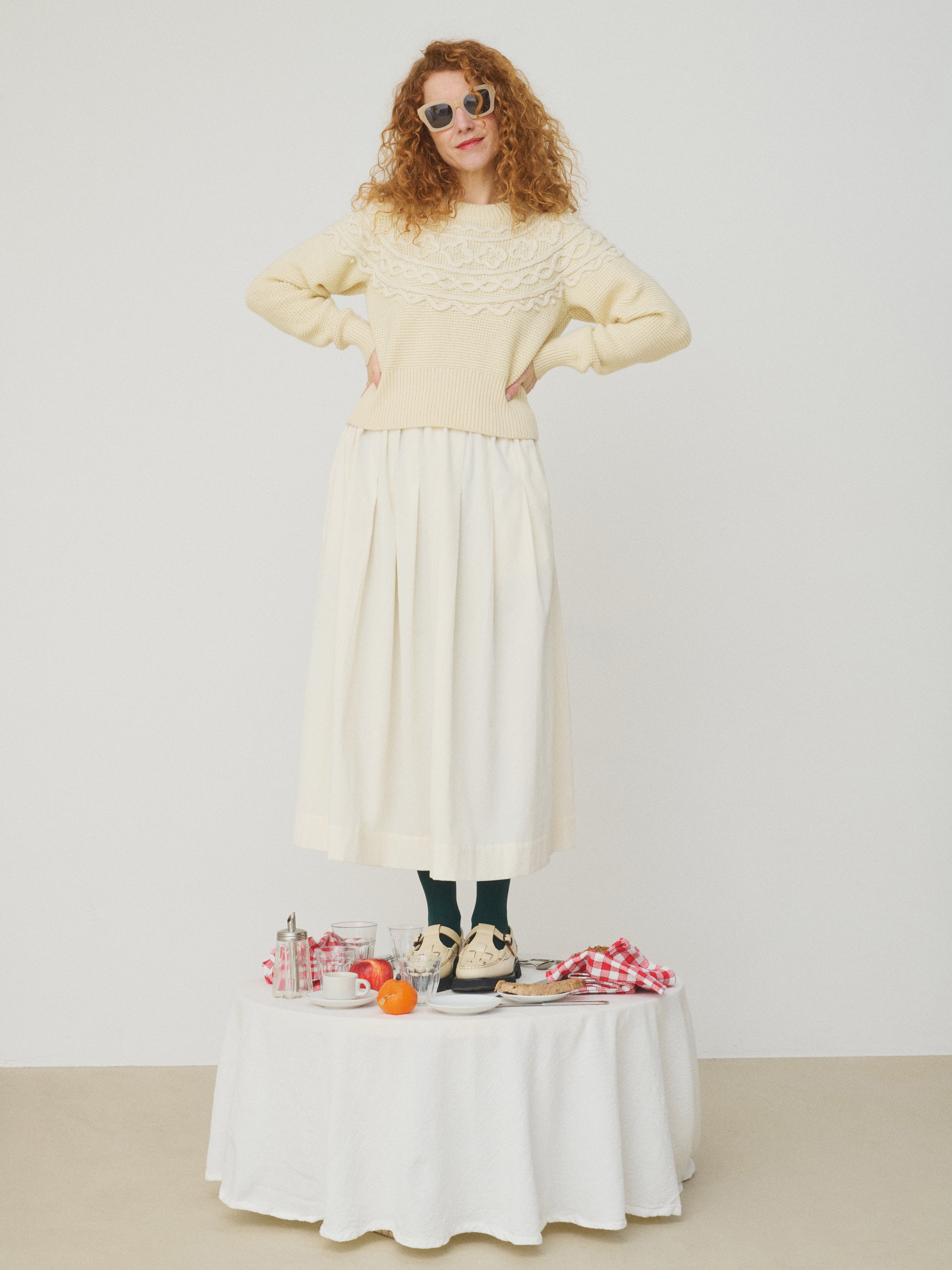 MII Mii à table Pull Rosalie Chantilly pull laine XS-L