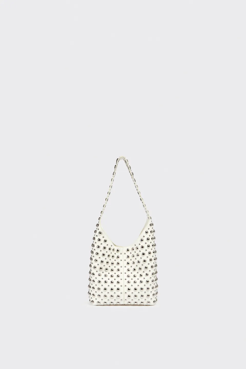 Liviana Conti Christy sac hobo clouté blanc
