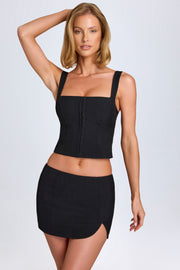 Oh Polly Issa mini jupe noire taille basse fendue