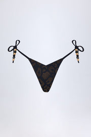Oh Polly Swim Cebu bas de bikini noir thong taille haute