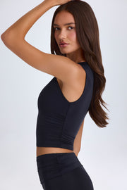 Oh Polly Abilene 10460 débardeur noir asymétrique