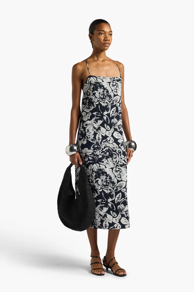 Liviana Conti Delphine robe bustier midi notte ecru