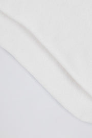 Bo+Tee chaussettes blanches mi-mollet coton côtelé