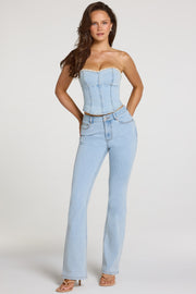 Oh Polly Odessa Jean Bootcut Clair Taille Mi-Haute