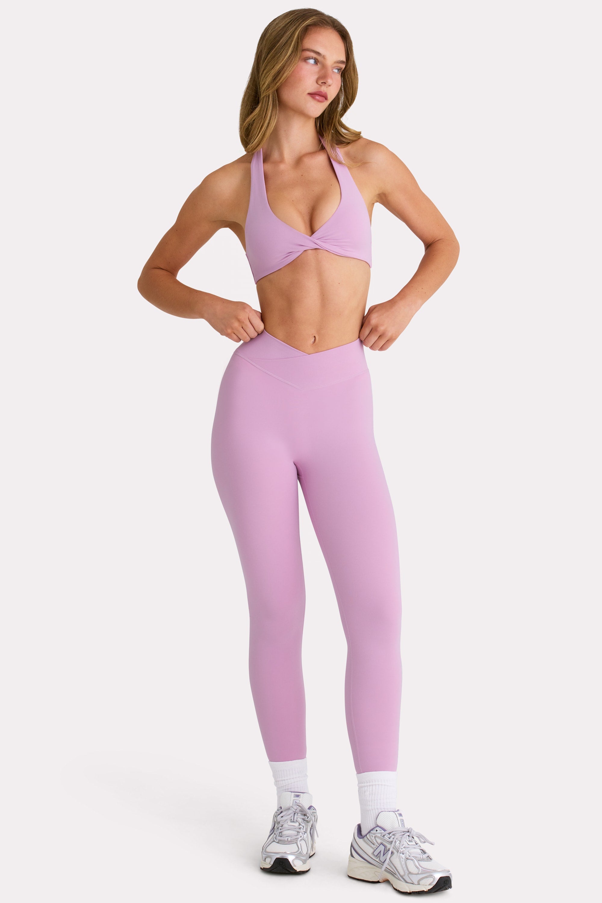 Oh Polly Bo+Tee legging sport rose sweet pink taille haute