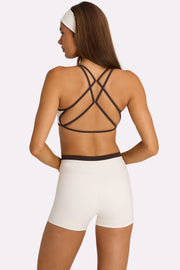 Oh Polly Bo+Tee short sport coconut taille enveloppée