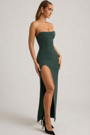 Oh Polly Embellished La Rochette 6750 robe maxi vert émeraude