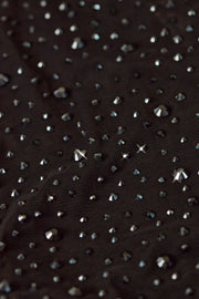 Oh Polly Embellished 8358 mini robe noire strass dos nu