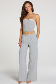Oh Polly Reina pantalon large modal gris chiné