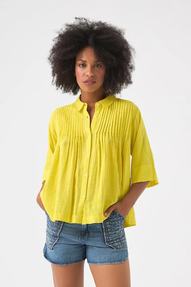 Chicosoleil Rusty blouse jaune coton viscose