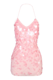 Oh Polly Embellished Mini Robe Baby Pink Sequins Naya
