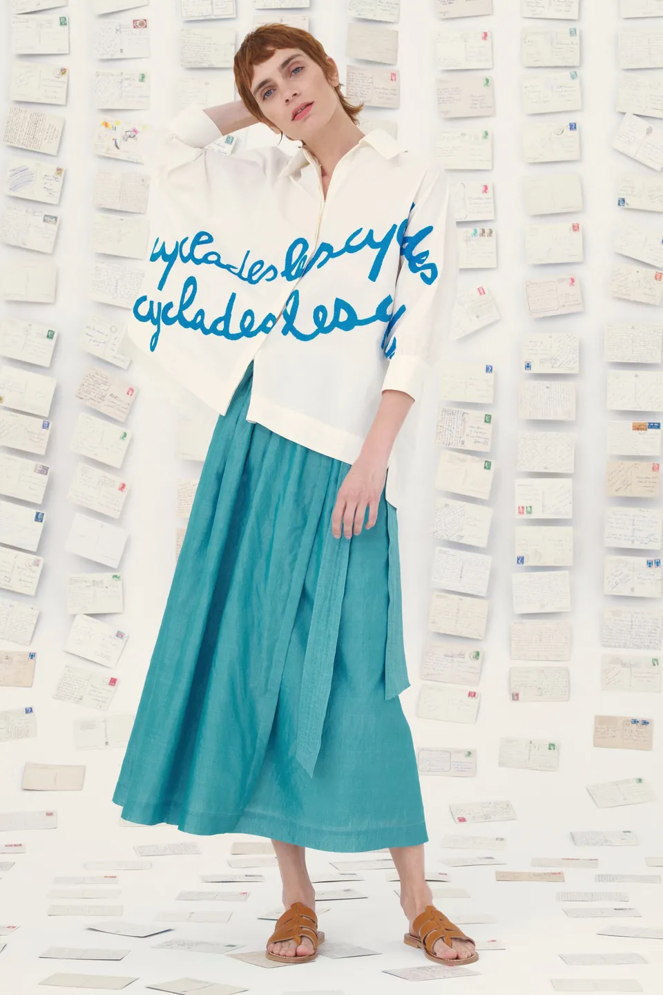 MII Carte postale Chemise Manuela Cyclades coton