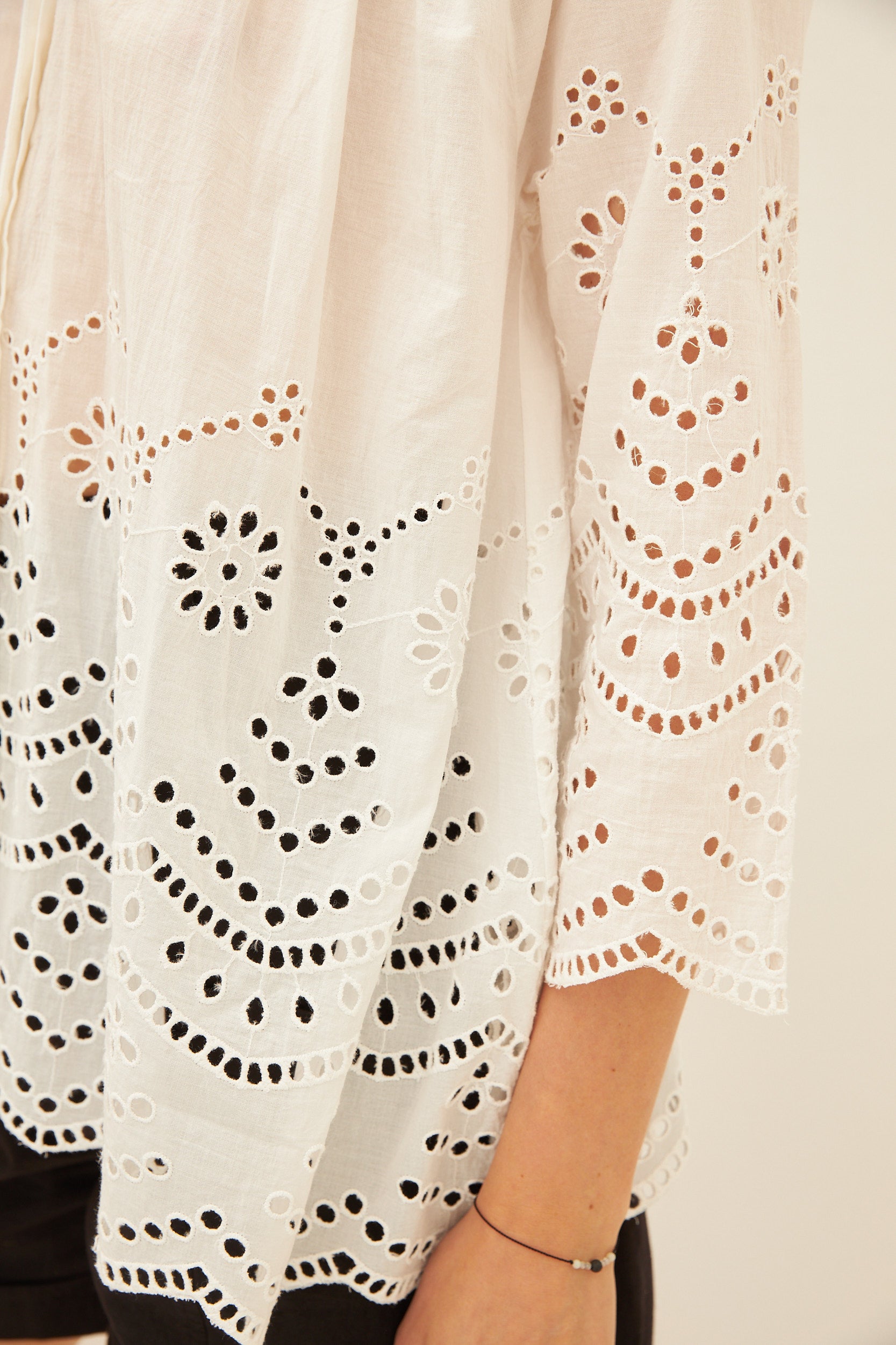 Chicosoleil Sophia top blanc coton broderie anglaise XS-XL