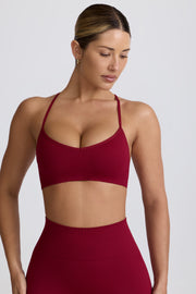 Oh Polly Super Sculpt BT2100 brassière sport bordeaux sans coutures