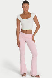 Oh Polly ButterCloud crop top Coconut double épaisseur sculptant