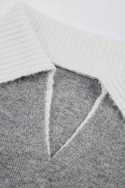 Oh Polly Knitwear Jumper BT02525 Pull Gris Laine