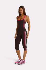 Oh Polly Bo+Tee Soft Active legging capri marron truffe