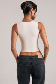 Oh Polly Vivee 15439 top ivoire col carré modal